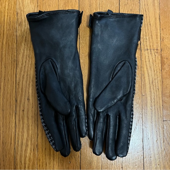 Patterned leather gloves - Picture 3 of 6